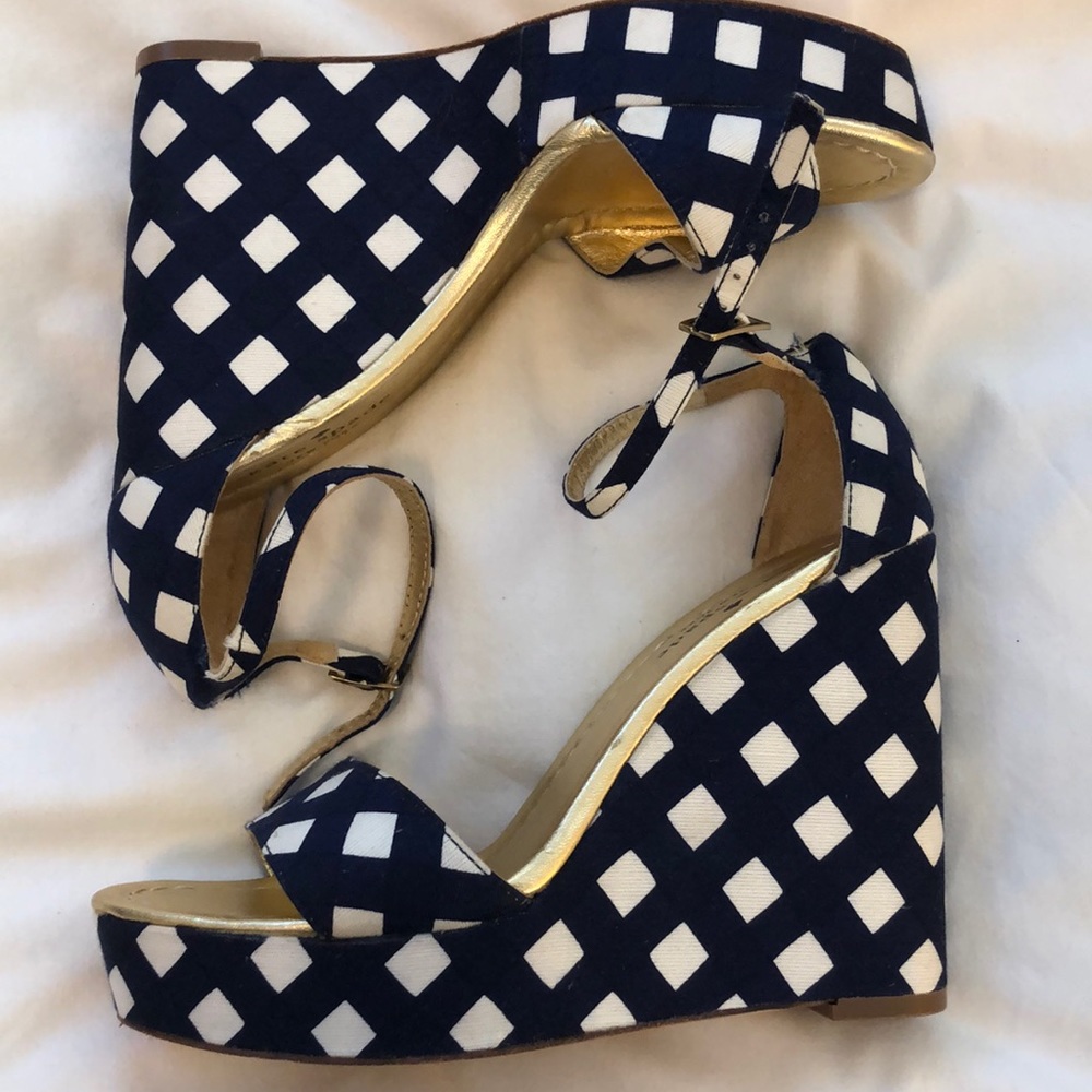 Kate Spade Gingham Dabney Wedges